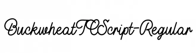 BuckwheatTCScript-Regular  baixar fontes gratis
