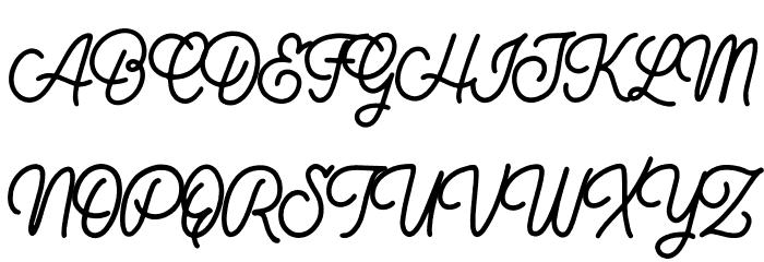 BuckwheatTCScript-Regular Font UPPERCASE