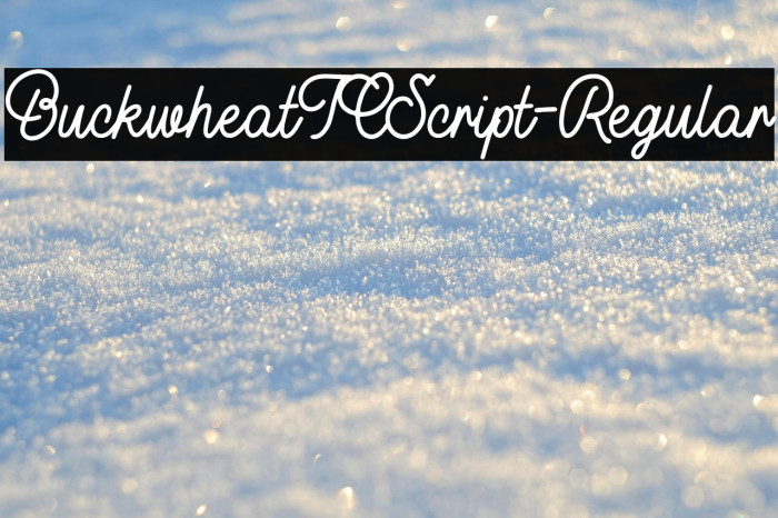 BuckwheatTCScript-Regular Example 1