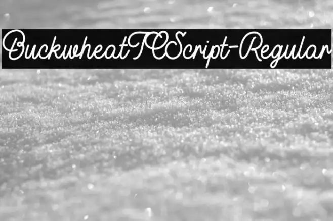 BuckwheatTCScript-Regular Example 1