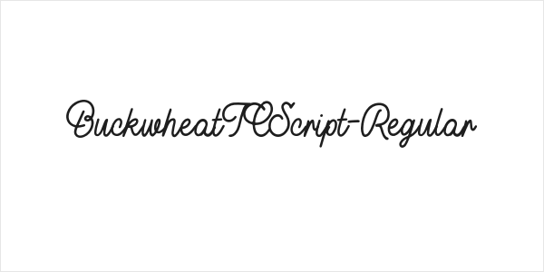 BuckwheatTCScript-Regular Logo