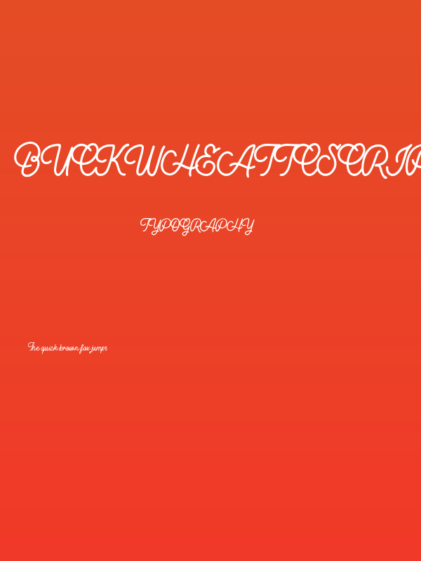 BuckwheatTCScript-Regular Poster