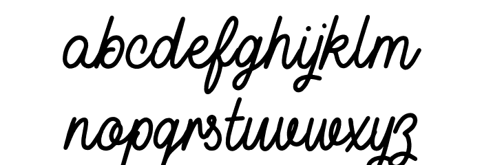 BuckwheatTCScript-Regular Font LOWERCASE