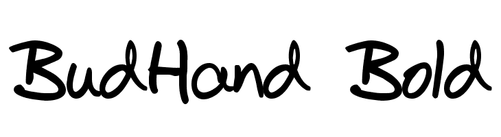 BudHand Bold Font