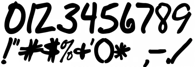 BudHand Bold Font OTHER CHARS