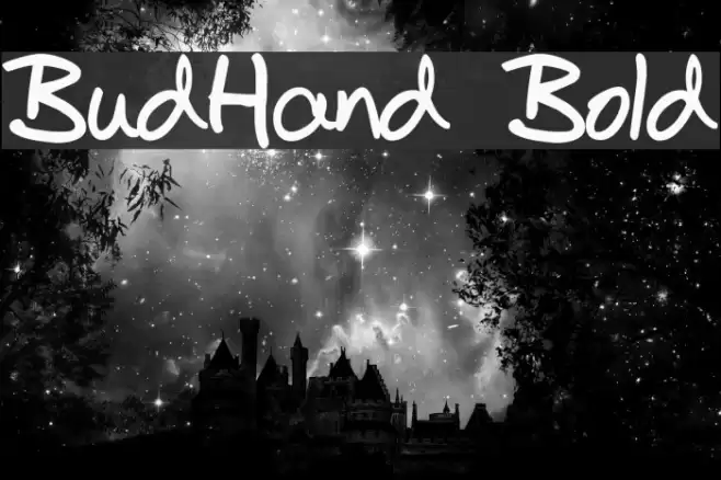 BudHand Bold Font examples