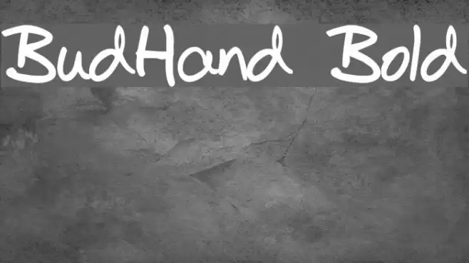 BudHand Bold Font examples
