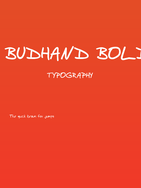 BudHand Bold Poster