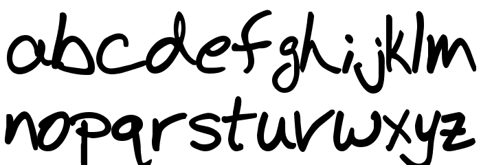 BudHand Bold Font LOWERCASE