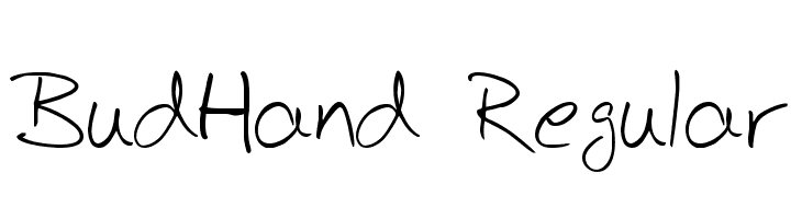 BudHand Regular  Скачать бесплатные шрифты
