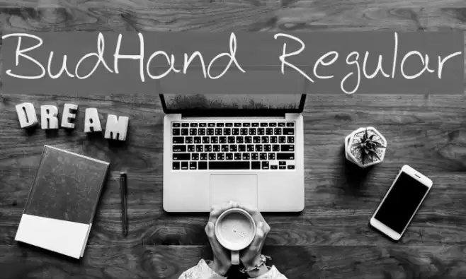 BudHand Regular Font examples