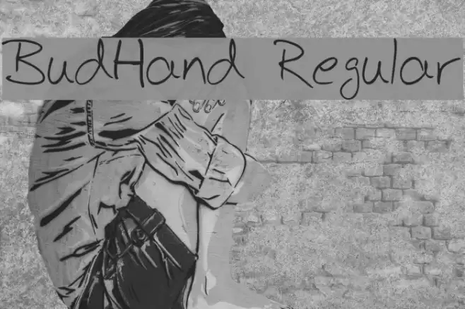 BudHand Regular Font examples