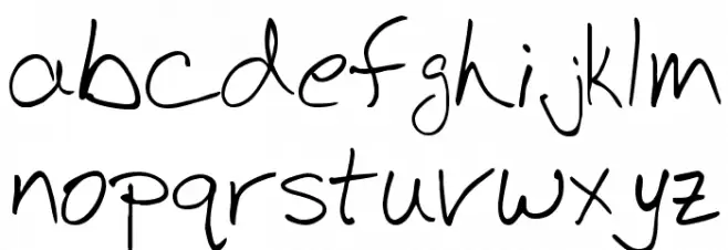 BudHand Regular Font LOWERCASE