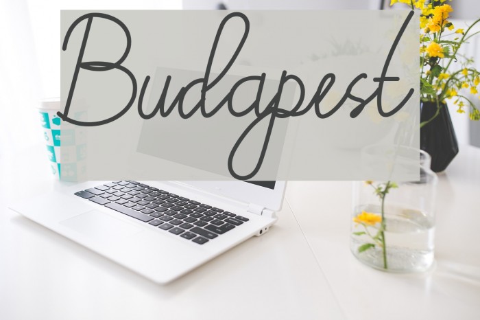 Budapest फ़ॉन्ट examples