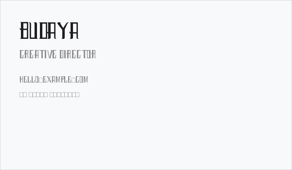 Budaya Business Card