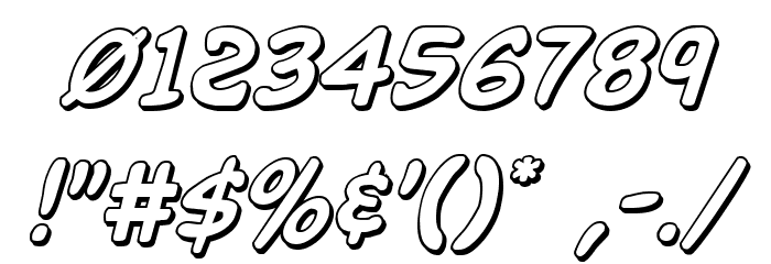 Buddy Champion 3D Italic Font OTHER CHARS