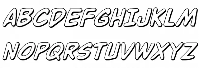 Buddy Champion 3D Italic Fonte MAIÚSCULAS
