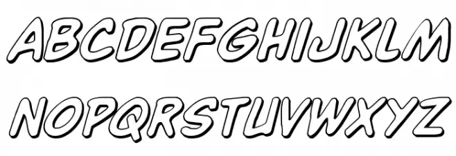Buddy Champion 3D Italic फ़ॉन्ट लोअरकेस