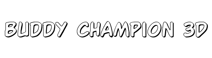 Buddy Champion 3D  Frei Schriftart Herunterladen