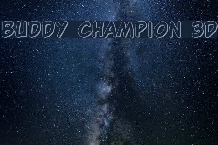 Buddy Champion 3D Font examples