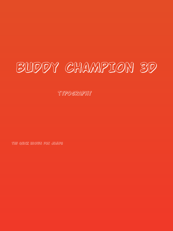 Buddy Champion 3D Poster