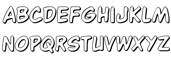 Buddy Champion 3D Font LOWERCASE