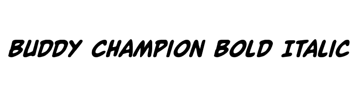 Buddy Champion Bold Italic Font