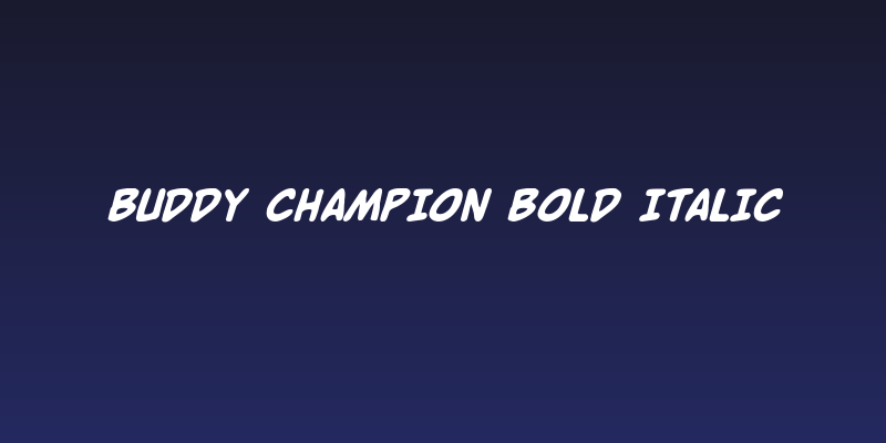 Buddy Champion Bold Italic Social Header