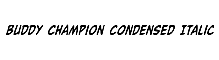 Buddy Champion Condensed Italic Шрифта