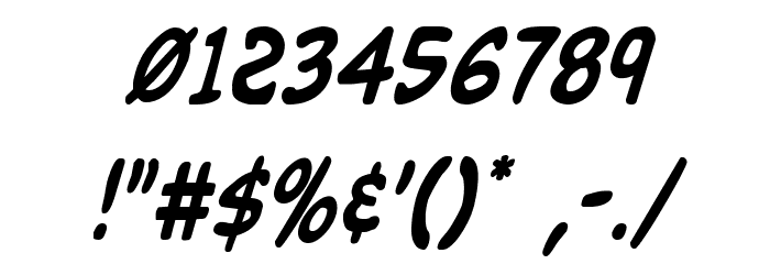 Buddy Champion Condensed Italic Шрифта ДРУГИЕ символов