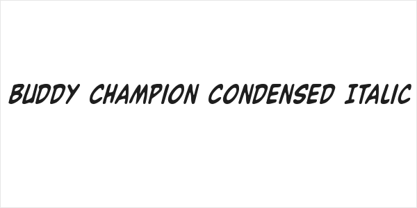 Buddy Champion Condensed Italic Logo