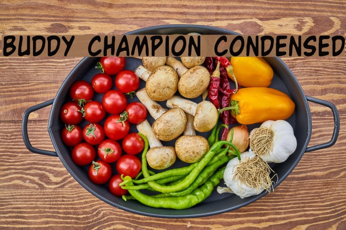 Buddy Champion Condensed Font examples