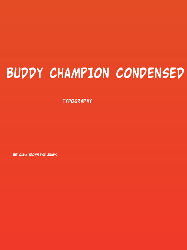 Buddy Champion Condensed Poster