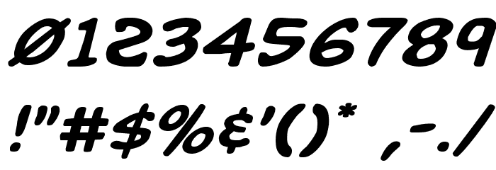Buddy Champion Expanded Italic Font OTHER CHARS