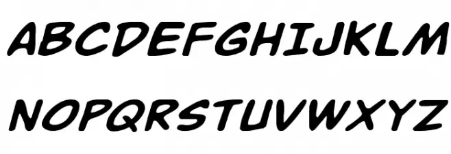 Buddy Champion Expanded Italic फ़ॉन्ट अपरकेस