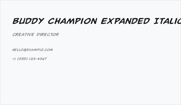 Buddy Champion Expanded Italic Business Card