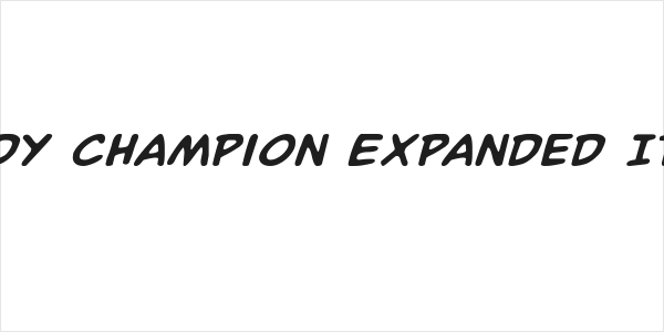 Buddy Champion Expanded Italic Logo