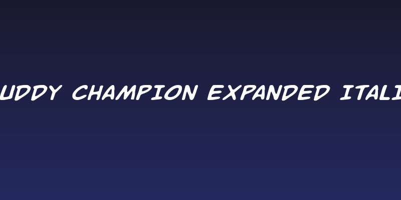 Buddy Champion Expanded Italic Social Header