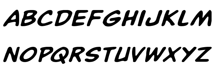 Buddy Champion Expanded Italic Font LOWERCASE