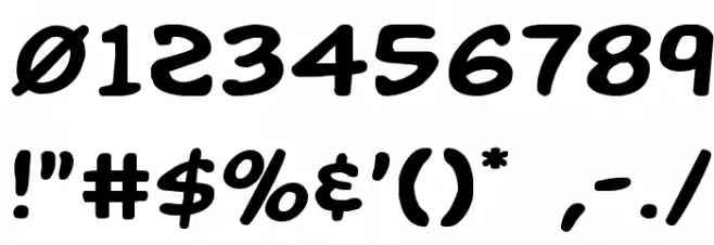 Buddy Champion Expanded Font OTHER CHARS