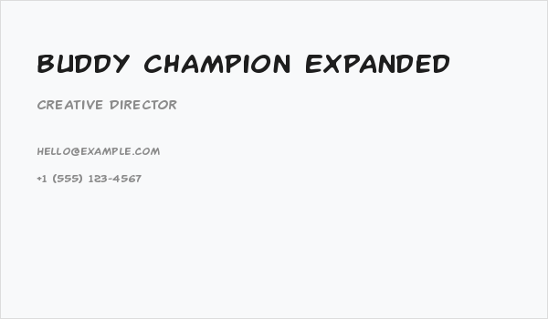 Buddy Champion Expanded Business Card
