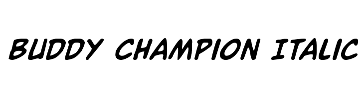 Buddy Champion Italic  フリーフォントのダウンロード