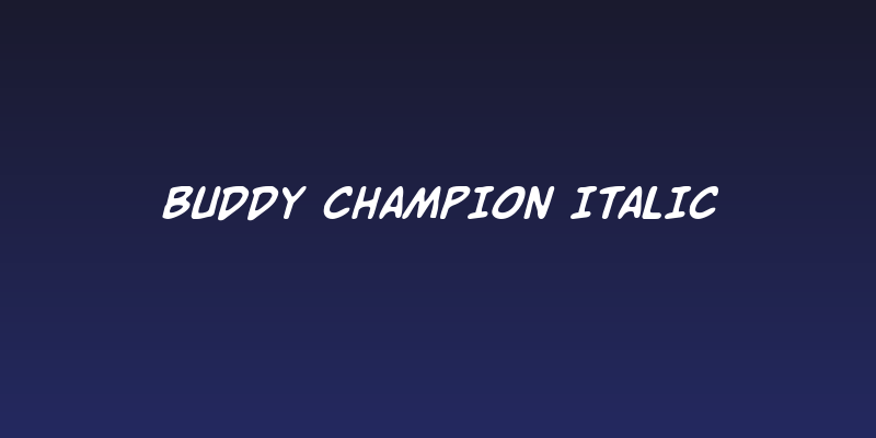 Buddy Champion Italic Social Header