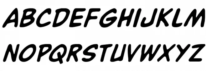 Buddy Champion Italic Font LOWERCASE
