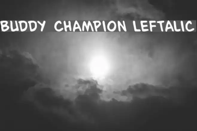 Buddy Champion Leftalic Font examples