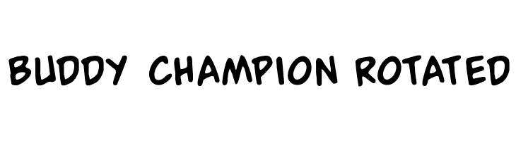 Buddy Champion Rotated Font