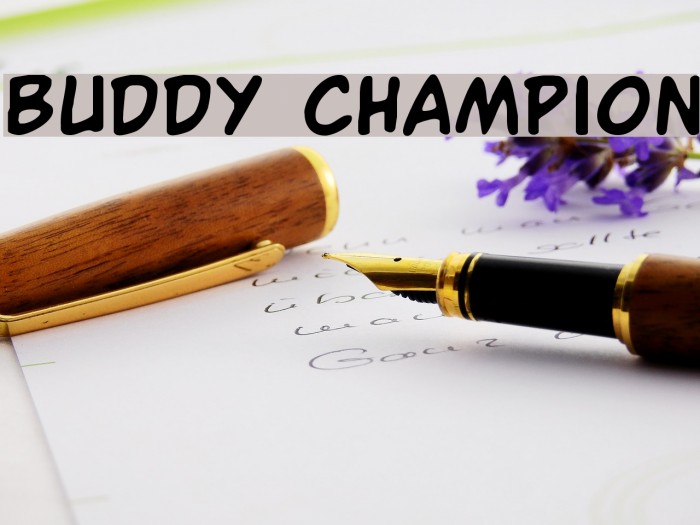 Buddy Champion Font examples