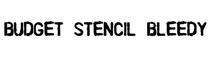 Budget Stencil Bleedy Font