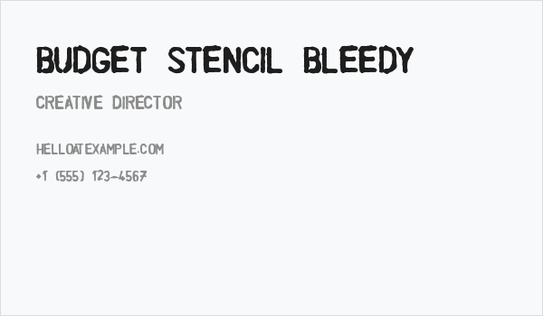 Budget Stencil Bleedy Business Card