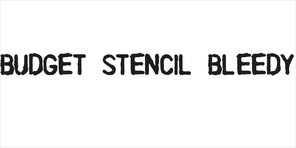 Budget Stencil Bleedy Logo